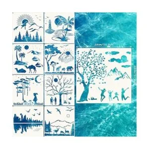 Keeoye 9 plantillas de paisaje forestal montañas ríos_2