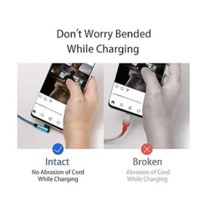 Cable USB tipo C de 2.1 A de carga rápida 90 grados6_6