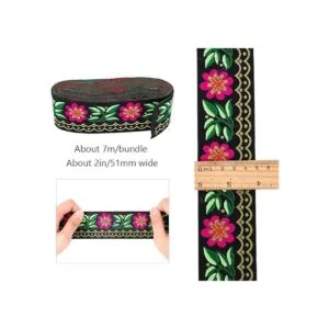 GORGECRAFT Cinta de jacquard de 6.6 ft 2 pulgadas con_2