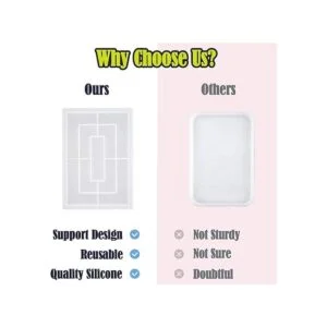 Vusnud Molde de resina para bandeja rodante molde de_3