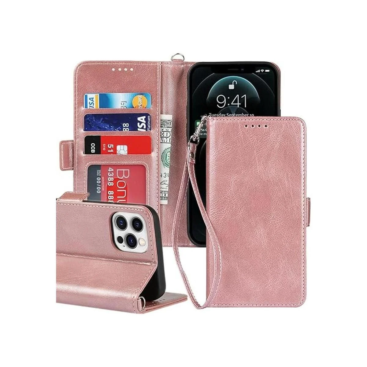 iCoverCase Funda tipo cartera para iPhone 1212 Pro con_1