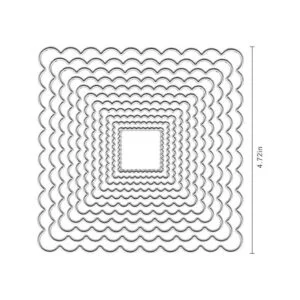 Troqueles de corte de marco cuadrado anidados de metal_6