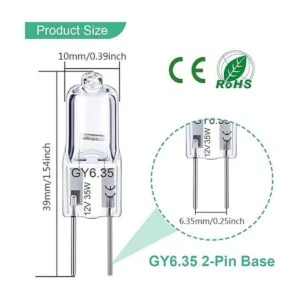 GY6.35 Bombillas halógenas de 12 voltios y 35 vatios_2