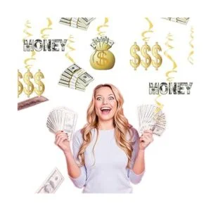 YiiiGoood Tema de dinero dorado colgante decoración dólar_3