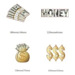 YiiiGoood Tema de dinero dorado colgante decoración dólar_2