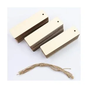 WYKOO 50 etiquetas de regalo de madera en blanco_4