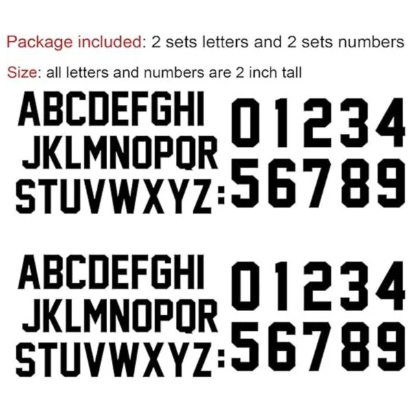 Fanbay 72 piezas de 2 pulgadas letras de planchado y_5
