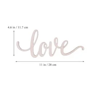 Letrero de madera con texto en inglés Love Wood Letra_2