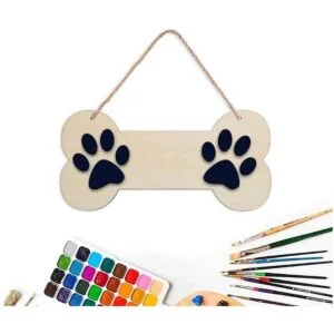 Placa de madera de hueso para perro 3 unidades de placa_3