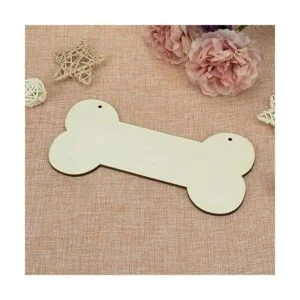 Placa de madera de hueso para perro 3 unidades de placa_4