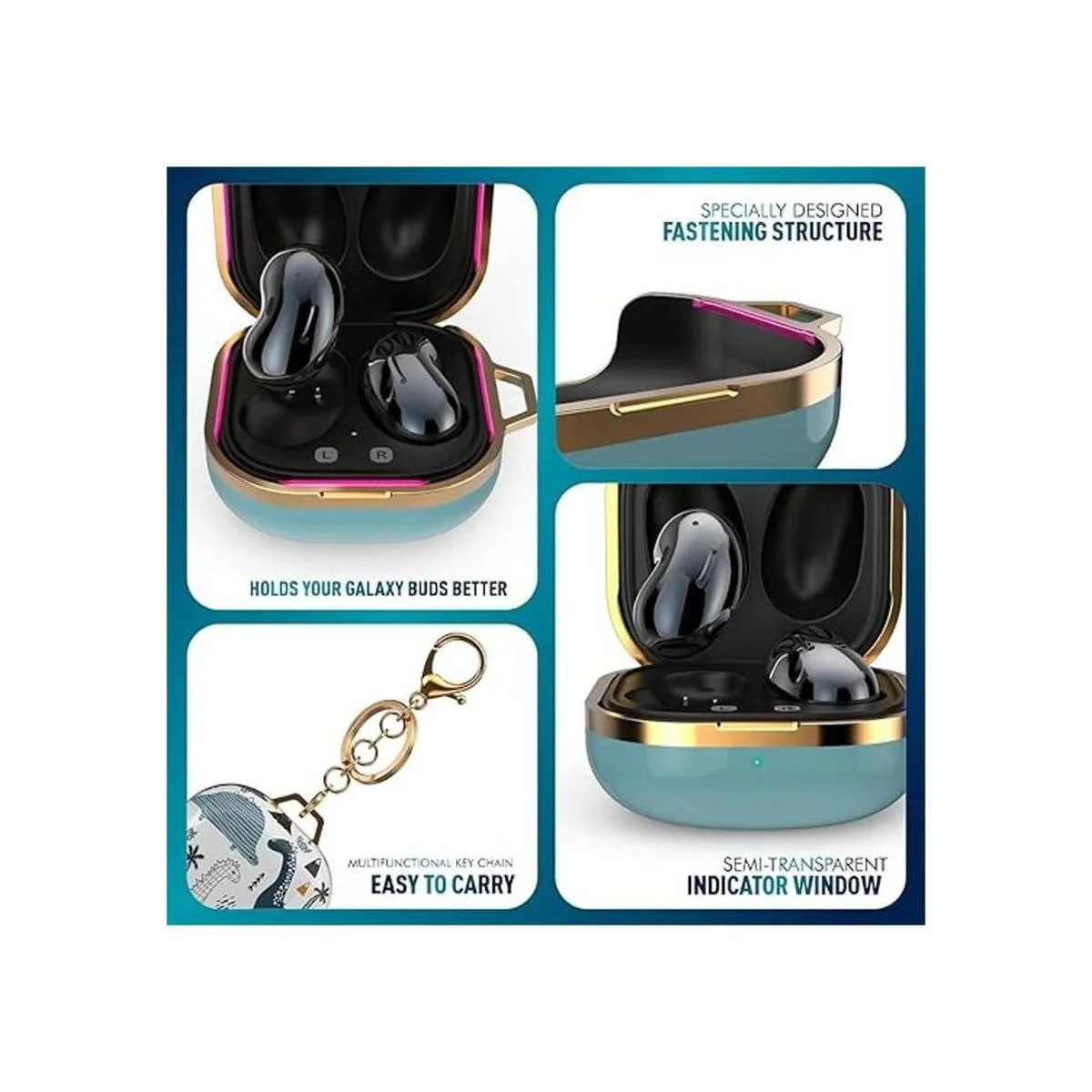 wenew Funda compatible con Galaxy Buds 2 Galaxy Buds Pro_3