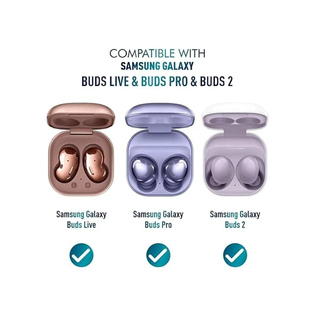 wenew Funda compatible con Galaxy Buds 2 Galaxy Buds Pro_2