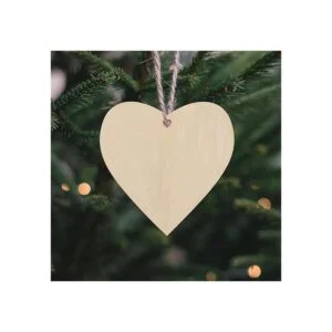 Creaides Adornos colgantes en forma de corazón de madera_7