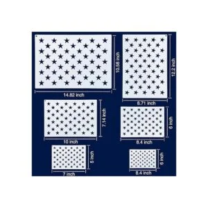 WISYOK 12 plantillas de bandera estadounidense de 50_2