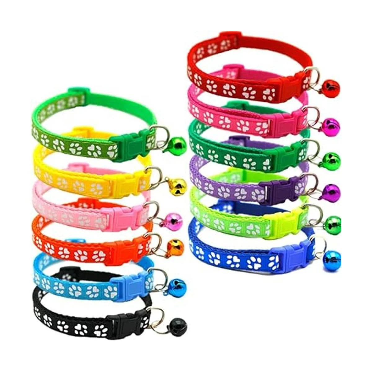 Collar de perro de 12 colores transpirable de nylon para_4