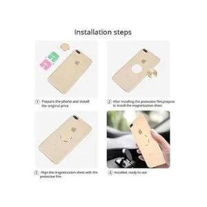 SALEX Paquete de 4 placas de metal para teléfono celular_6