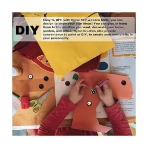 100 bolas de madera semiredondas sin terminar naturales_6