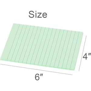 Notas adhesivas forradas de 4 x 6 pulgadas color verde_2