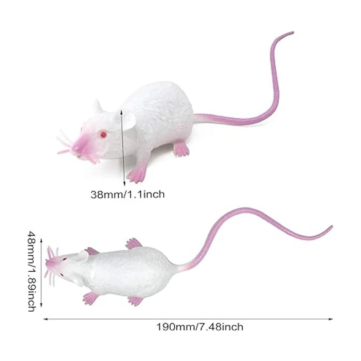 HONBAY 6 piezas de plástico de Halloween falso rata_2