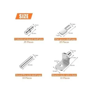 HELIFOUNER 92 piezas 4 estilos pernos kit de estantes_3