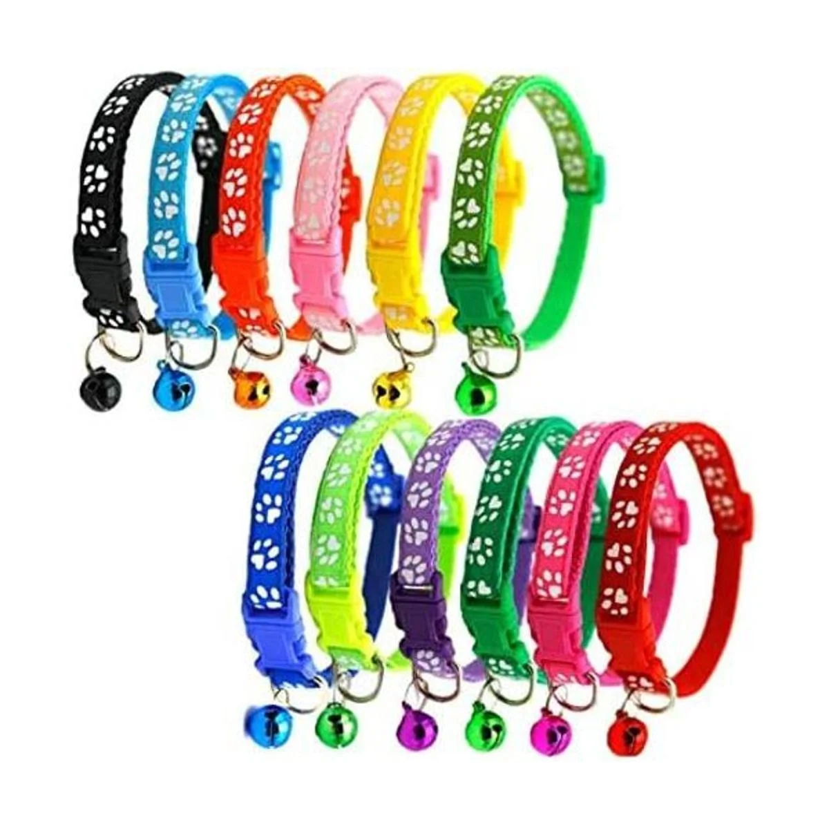 Collar de perro de 12 colores transpirable de nylon para_1