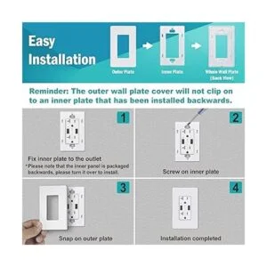 CML Decorator Placa de pared sin tornillos cubierta de_5