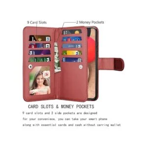 Njjex Funda tipo cartera para Samsung Galaxy A02S para_2