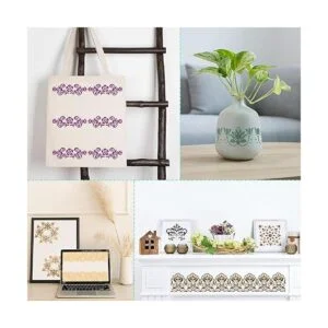 8 piezas de plantilla de borde ornamentado plantilla de_5