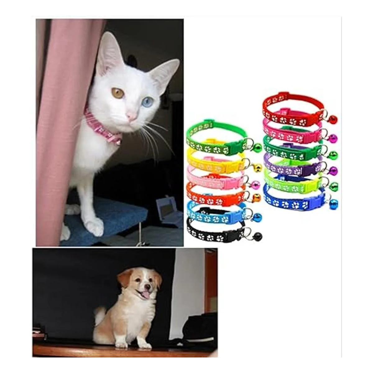 Collar de perro de 12 colores transpirable de nylon para_5