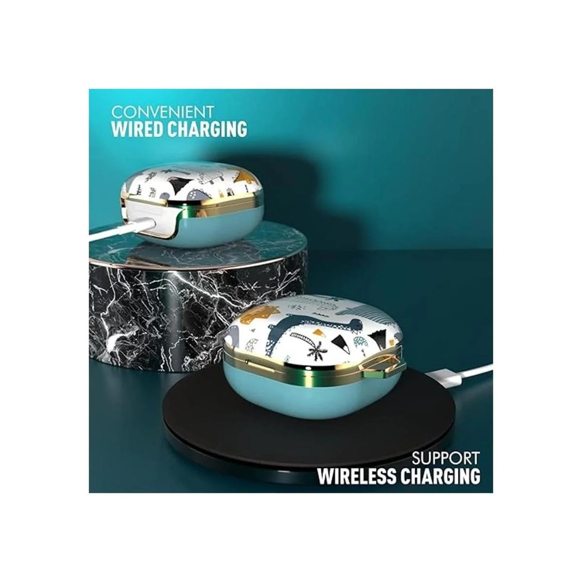 wenew Funda compatible con Galaxy Buds 2 Galaxy Buds Pro_5