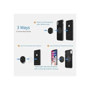 SALEX Paquete de 4 placas de metal para teléfono celular_5