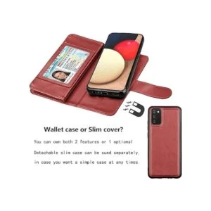 Njjex Funda tipo cartera para Samsung Galaxy A02S para_4