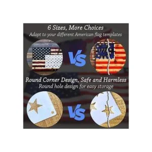 WISYOK 12 plantillas de bandera estadounidense de 50_3