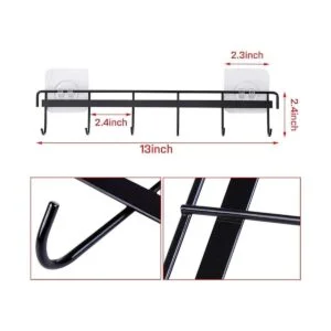 Rainmae Paquete de 2 ganchos de pared adhesivos de cocina_2