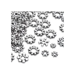 Cuentas espaciadoras de copos de nieve 400 cuentas de_4