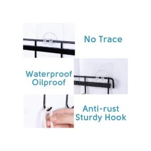 Rainmae Paquete de 2 ganchos de pared adhesivos de cocina_4
