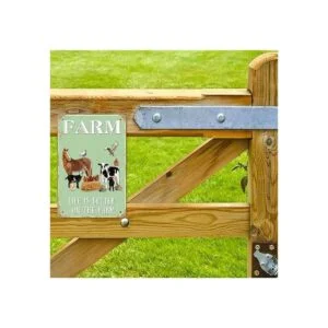 Letreros de metal vintage de estaño Farm Sweet Farm Life_5