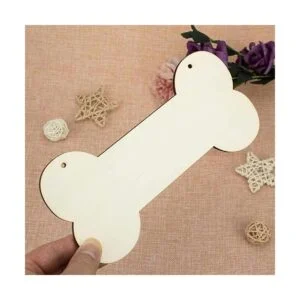 Placa de madera de hueso para perro 3 unidades de placa_5