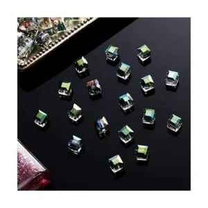 Equsion 400 cuentas de cristal cuadradas de cristal de_4