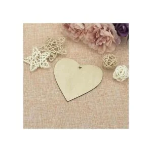 Creaides Adornos colgantes en forma de corazón de madera_3