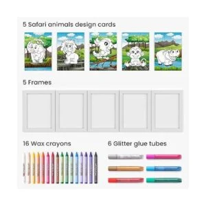 Arteza Kids Kit para colorear 5 rompecabezas de safari_3