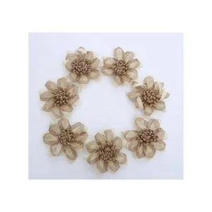 9 flores de arpillera vintage de yute de 3.15 pulgadas_5