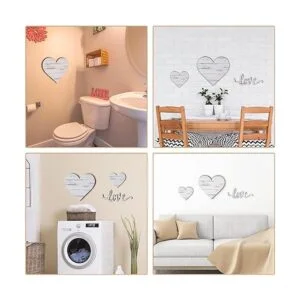 Chitidr 3 letreros de madera en forma de corazón letrero_5