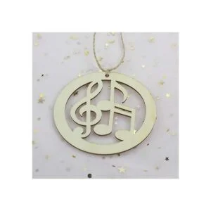 JANOU 20 piezas de notas musicales en forma de madera DIY_4