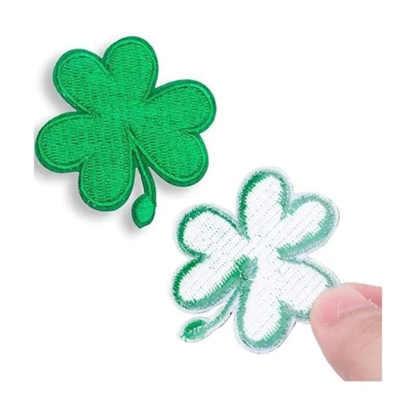 2 paquetes de parches bordados de trébol irlandés San_4
