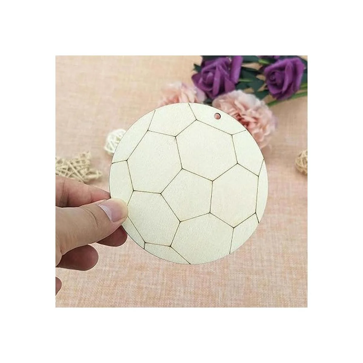 Creaides Adornos de madera para colgar en forma de_5