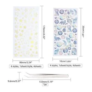 OLYCRAFT 8 hojas de calcomanías 3D para planificador_2