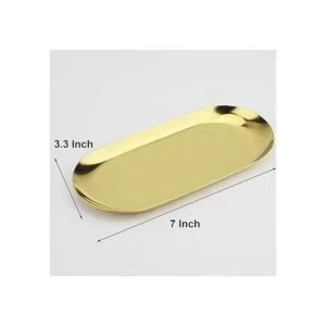 Bandeja decorativa de acero inoxidable juego de 2 7_2