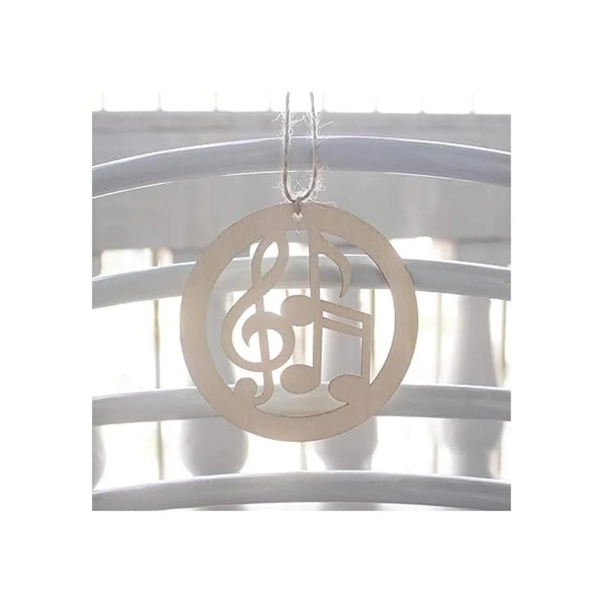 JANOU 20 piezas de notas musicales en forma de madera DIY_5