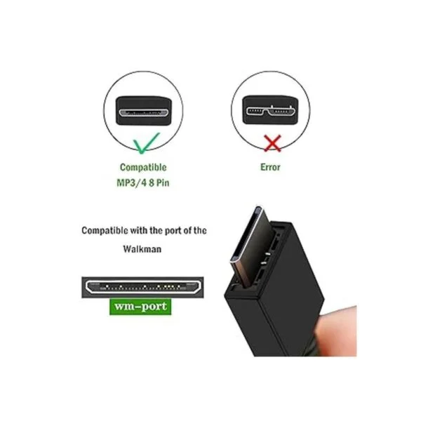 Cable cargador de reproductor MP3 compatible con Sony_2